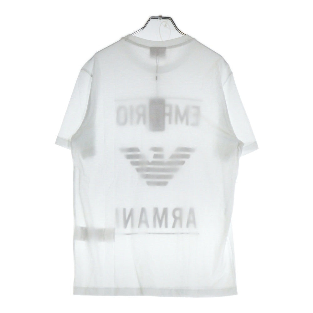 EMPORIO ARMANI(エンポリオアルマーニ) フロントロゴプリント クルーネック 半袖Tシャツ カットソー ホワイト 6G1TE7 1JNQZ