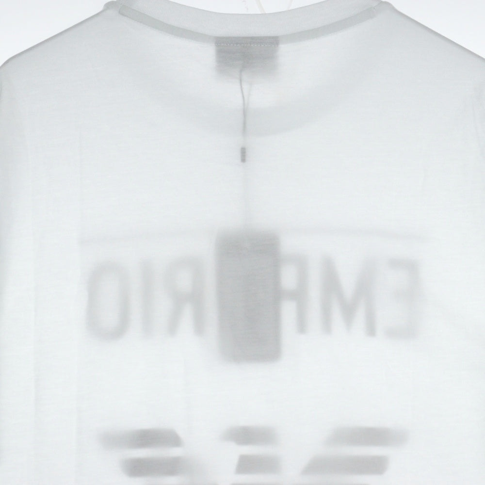 EMPORIO ARMANI(エンポリオアルマーニ) フロントロゴプリント クルーネック 半袖Tシャツ カットソー ホワイト 6G1TE7 1JNQZ