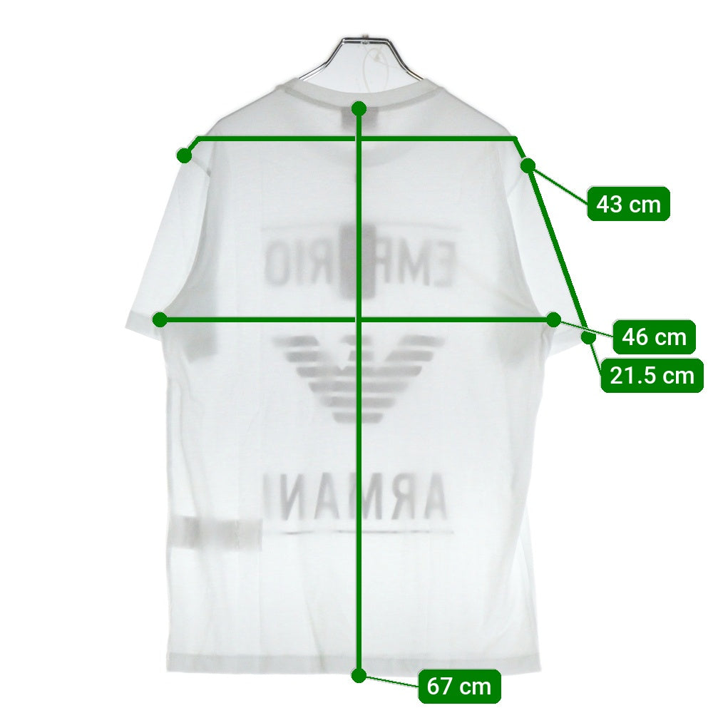 EMPORIO ARMANI(エンポリオアルマーニ) フロントロゴプリント クルーネック 半袖Tシャツ カットソー ホワイト 6G1TE7 1JNQZ