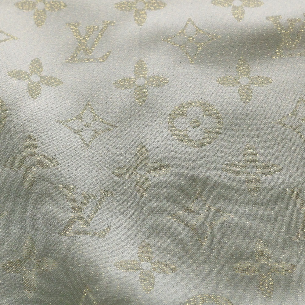 LOUIS VUITTON(ルイヴィトン) モノグラム ストール スカーフ ライトブルー ウール×アクリル