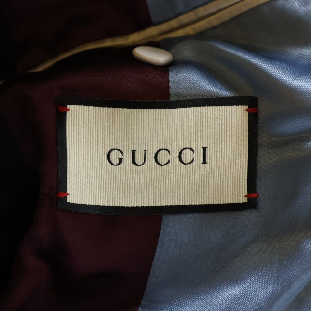 GUCCI(グッチ) セットアップスーツ Bee ビー 蜂 2B テーラードジャケット ノータック スラックスパンツ ネイビー 473218