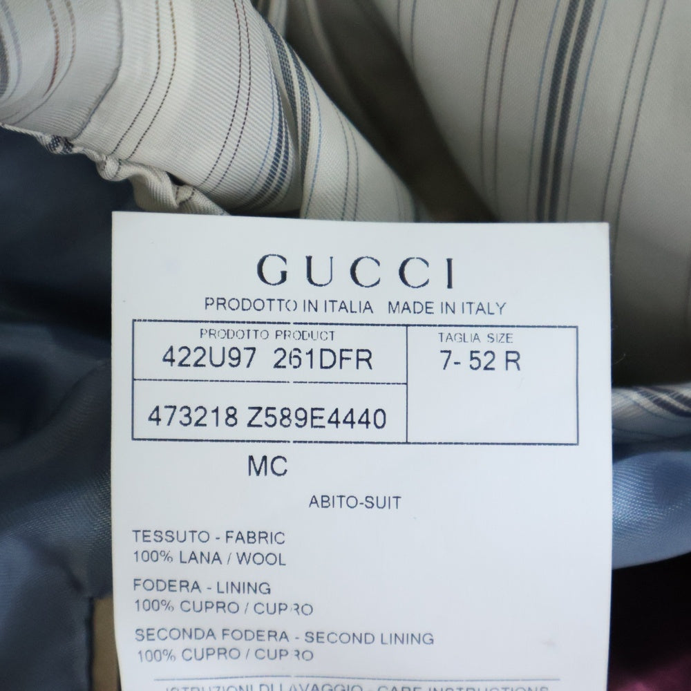 GUCCI(グッチ) セットアップスーツ Bee ビー 蜂 2B テーラードジャケット ノータック スラックスパンツ ネイビー 473218