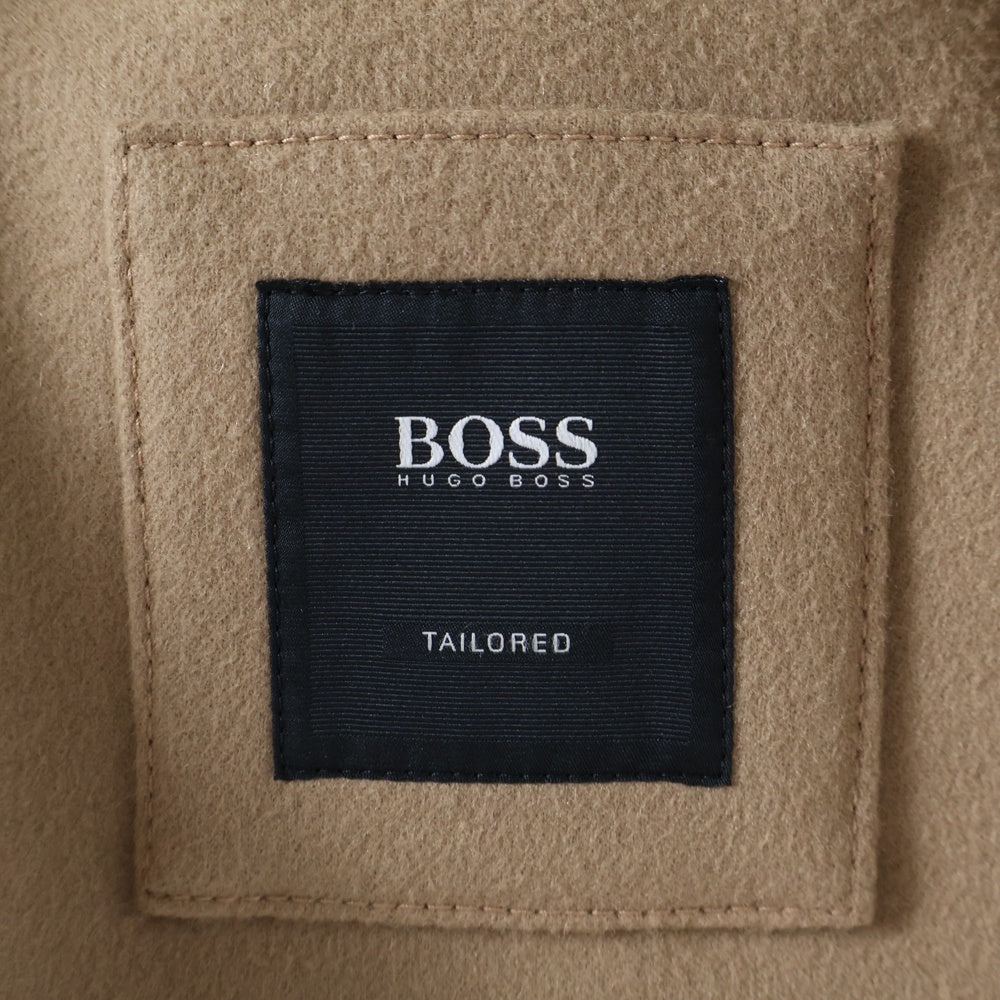 BOSS(ボス) ウール ダブルブレスト ピーコート ブラウン 10184285