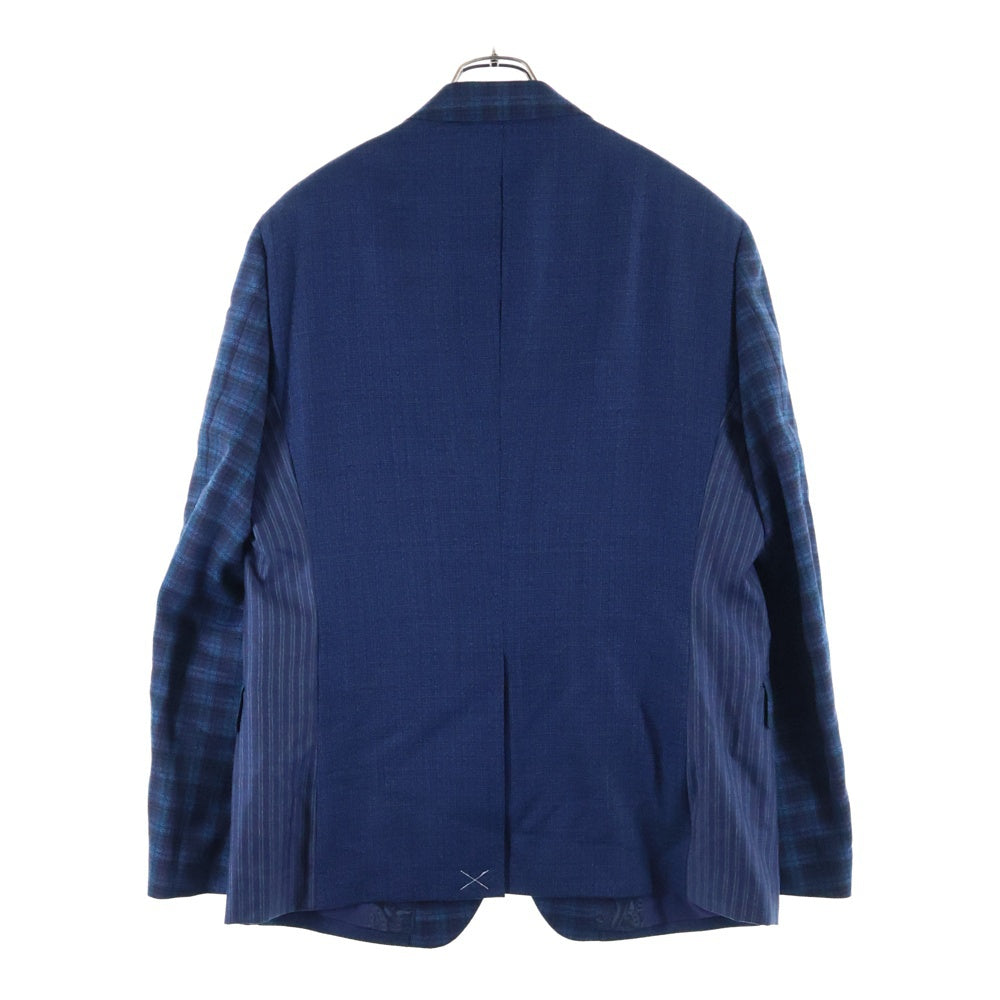 ETRO(エトロ) 20AW 3ピース セットアップスーツ ペイズリー総柄 ウール 2B テーラードジャケット ノーカラーベスト ノータックスラックスパンツ ネイビー 202-1A415-5514