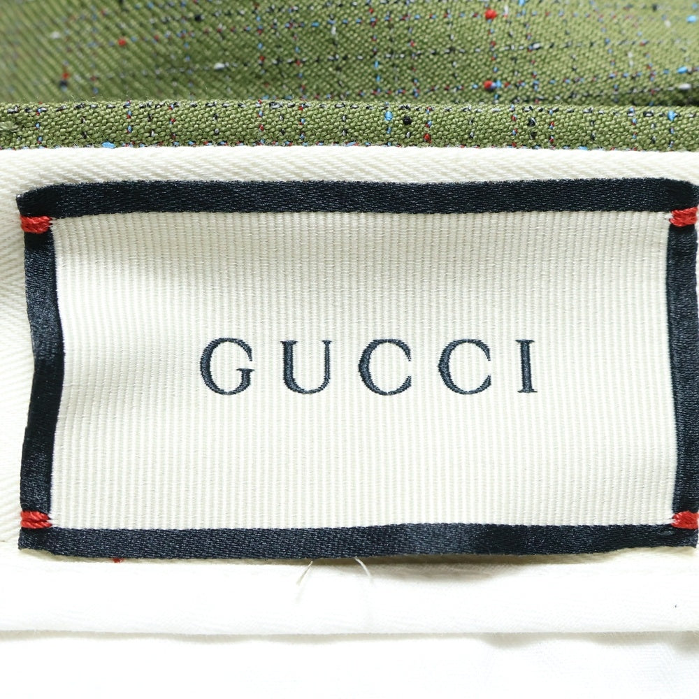 GUCCI(グッチ) スーツ テーラードジャケット スラックスパンツ セットアップ グリーン ウール 50 590208
