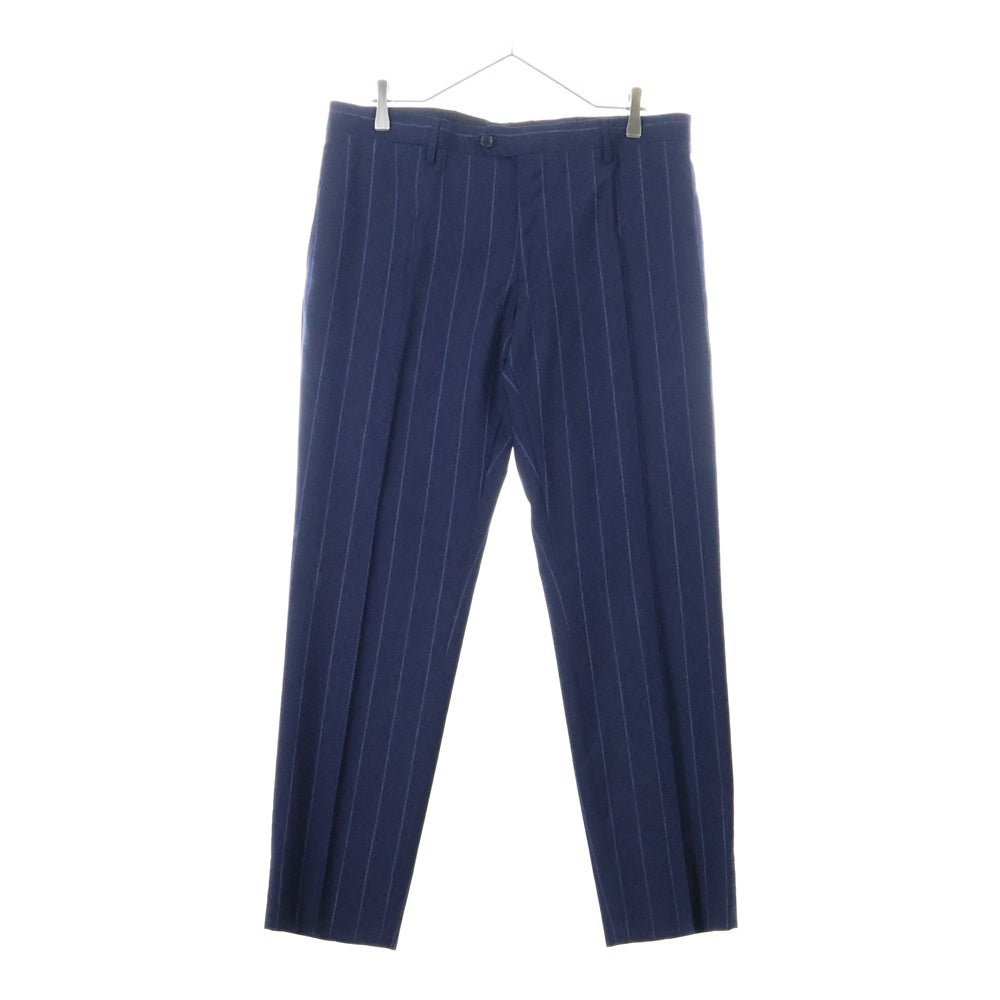 ETRO(エトロ) 21SS セットアップスーツ ストライプ総柄 ウール 2B テーラードジャケット ノータック スラックスパンツ ネイビー 211-1A299-1081