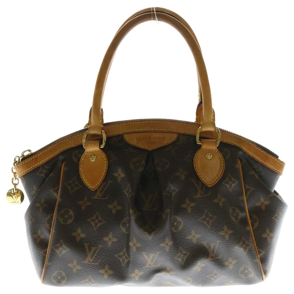 LOUIS VUITTON(ルイヴィトン) モノグラム ティヴォリPM ハンドバッグ ブラウン レザー×PVC ゴールド金具 M40143