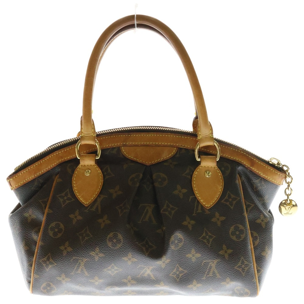 LOUIS VUITTON(ルイヴィトン) モノグラム ティヴォリPM ハンドバッグ ブラウン レザー×PVC ゴールド金具 M40143