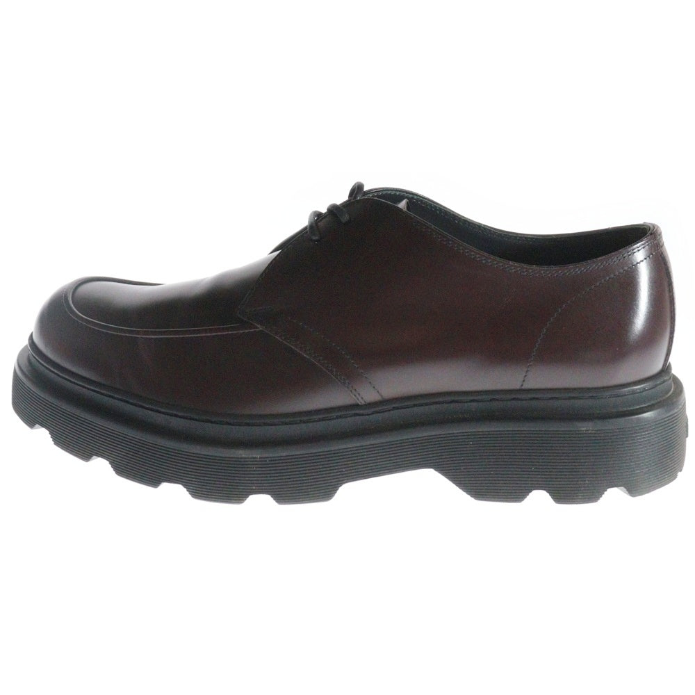 TOD'S(トッズ) 厚底レースアップ レザーシューズ ローカット ボルドー ブラウン メンズ