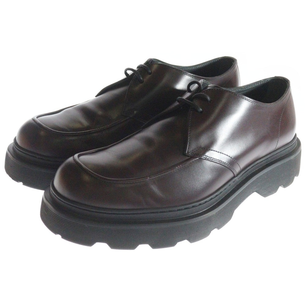 TOD'S(トッズ) 厚底レースアップ レザーシューズ ローカット ボルドー ブラウン メンズ