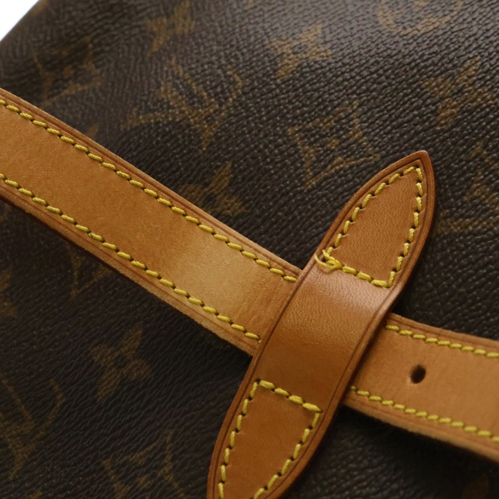 LOUIS VUITTON(ルイヴィトン) モノグラム ソミュール30 ショルダーバッグ ブラウン レザー×PVC ゴールド金具 M42256