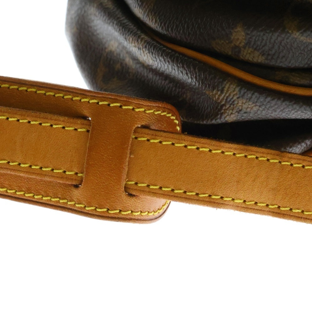 LOUIS VUITTON(ルイヴィトン) モノグラム ソミュール30 ショルダーバッグ ブラウン レザー×PVC ゴールド金具 M42256