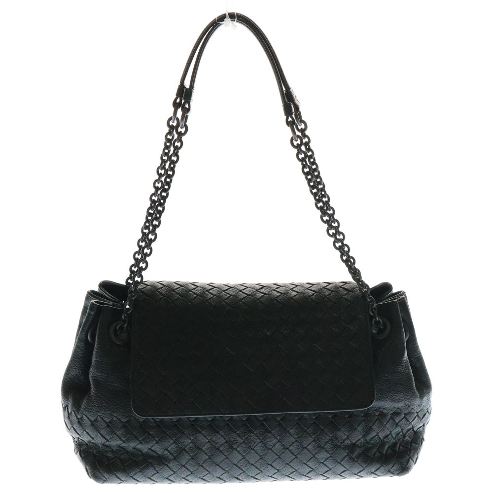 BOTTEGA VENETA(ボッテガヴェネタ) マドラス チェーンショルダー バッグ ブラック レザー シルバー金具 405696