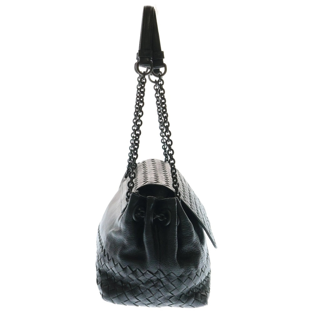 BOTTEGA VENETA(ボッテガヴェネタ) マドラス チェーンショルダー バッグ ブラック レザー シルバー金具 405696