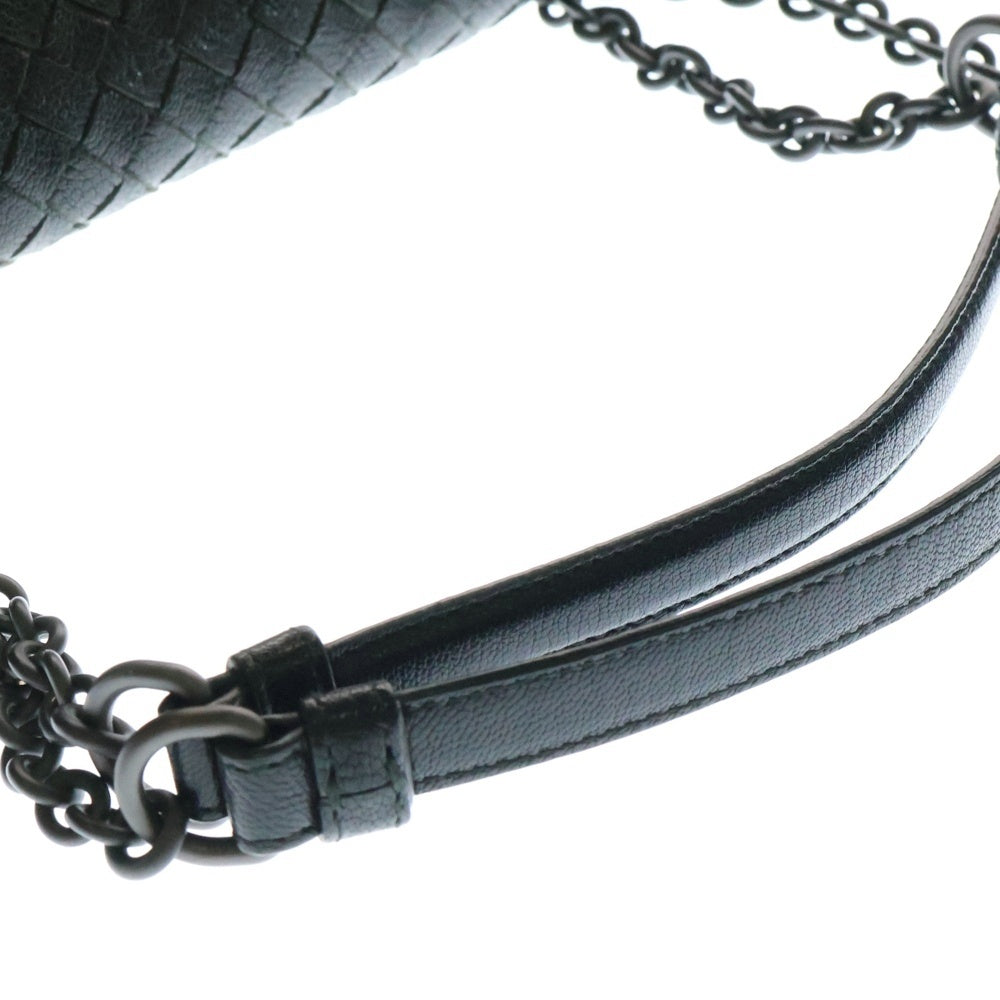 BOTTEGA VENETA(ボッテガヴェネタ) マドラス チェーンショルダー バッグ ブラック レザー シルバー金具 405696