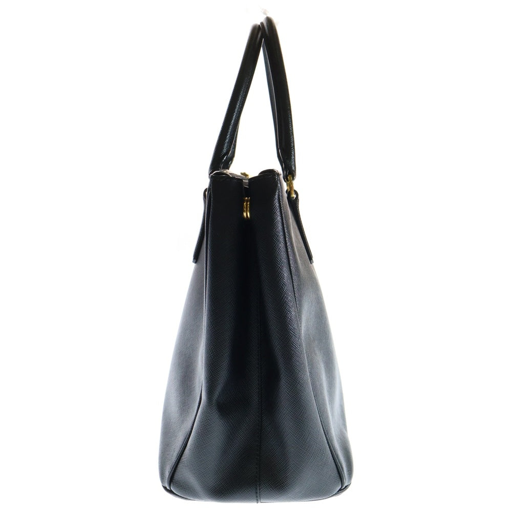 PRADA(プラダ) ガレリア トライアングルロゴ ハンドバッグ サフィアーノ ブラック 1BA274