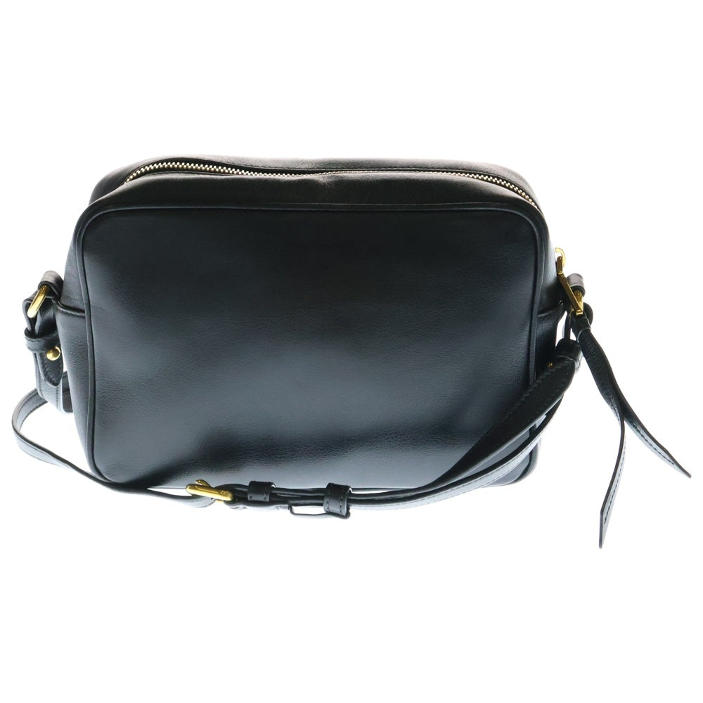 PRADA(プラダ) ロゴショルダーバッグ 斜め掛けバッグ ブラック ゴールド金具 レザー 1BH089