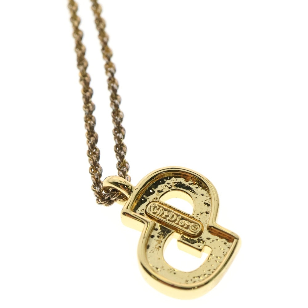 Christian Dior(クリスチャンディオール) CD ラインストーン ネックレス GP ゴールド アクセサリー