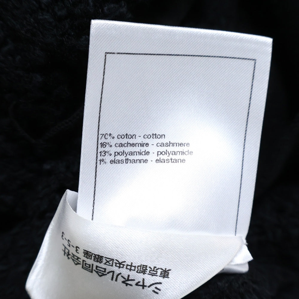 CHANEL(シャネル) ココマークボタン ノーカラー ファンシーニット カーディガン ブラック/ピンク レディース P76957K11092