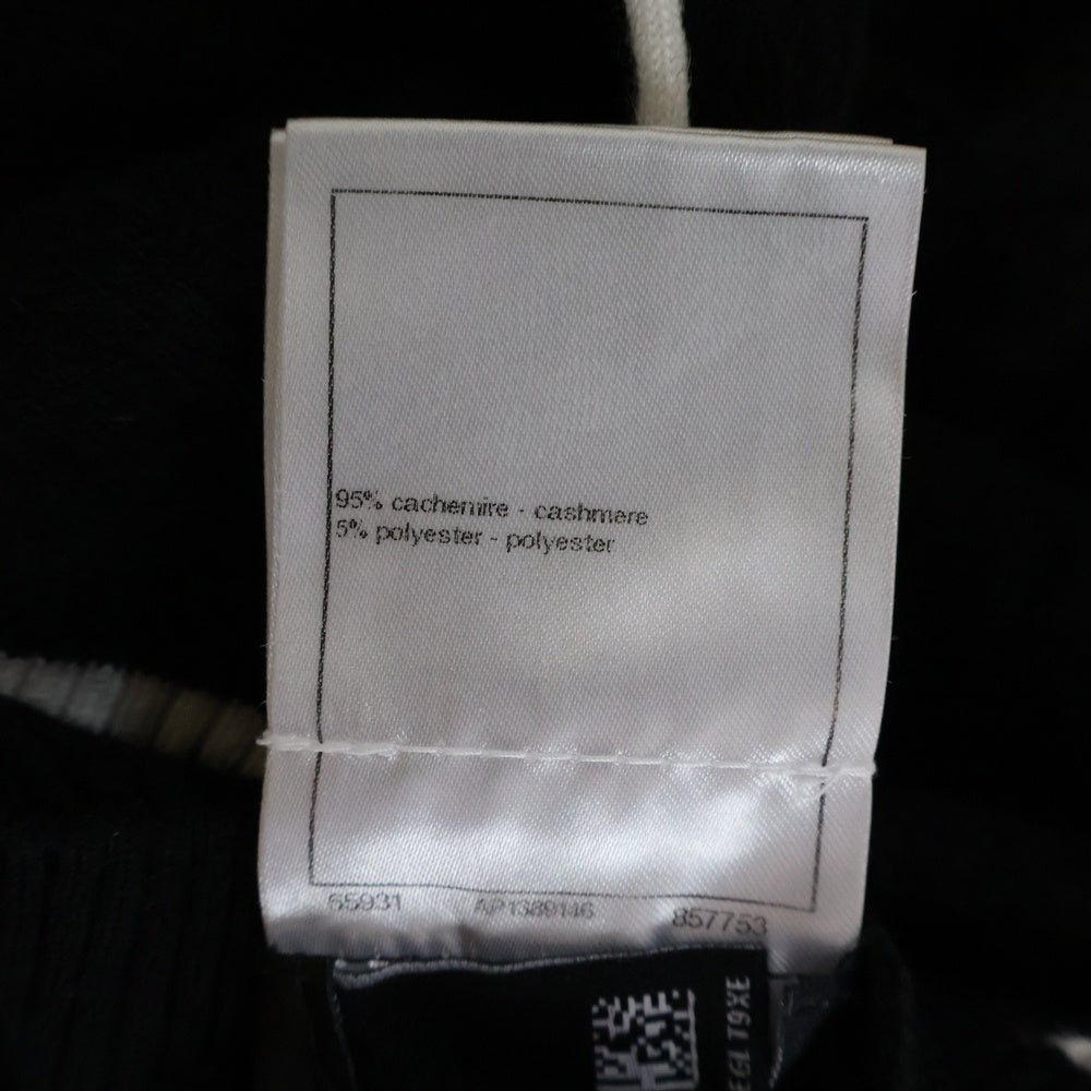 CHANEL(シャネル) カメリア ココマークボタン サイドライン カシミヤニット カーディガン ブラック レディース P75662K10982