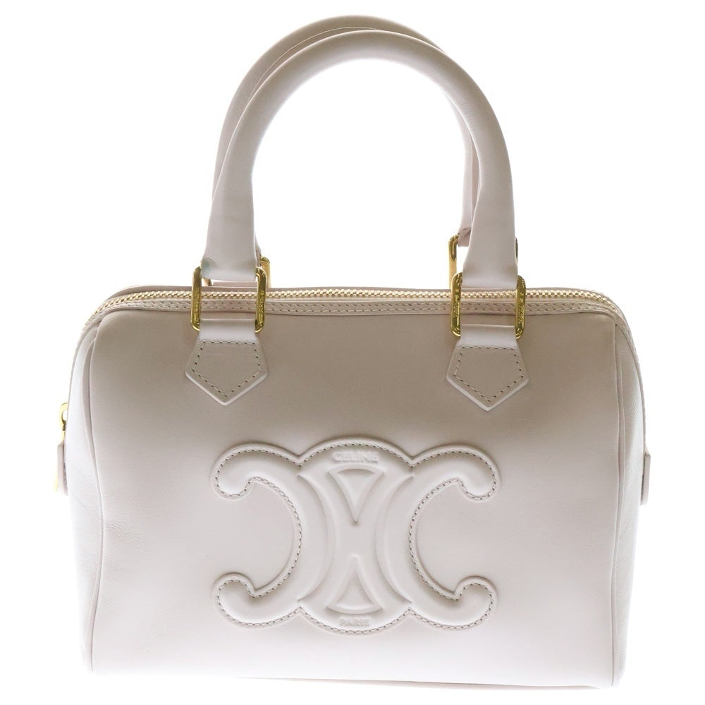 CELINE(セリーヌ) キュイルトリオンフ 2WAYバッグ ショルダーバッグ ハンドバッグ スモールボストンバッグ ピンク レザー ゴールド金具