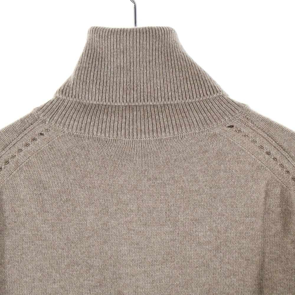 CELINE(セリーヌ) トリオンフ ハイネックセーター ベージュ カシミヤ #M