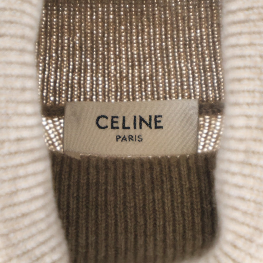 CELINE(セリーヌ) トリオンフ ハイネックセーター ベージュ カシミヤ #M