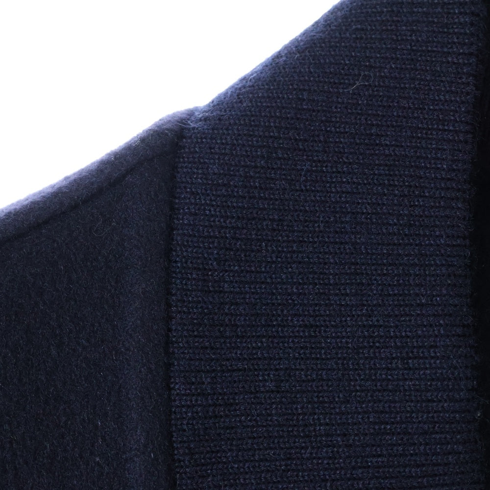 CELINE(セリーヌ) 23AW エディ期 トリオンフボタン リブカラー カシミヤウール ダブルフェイス ピーコート ジャケット ネイビー 2M31B6700