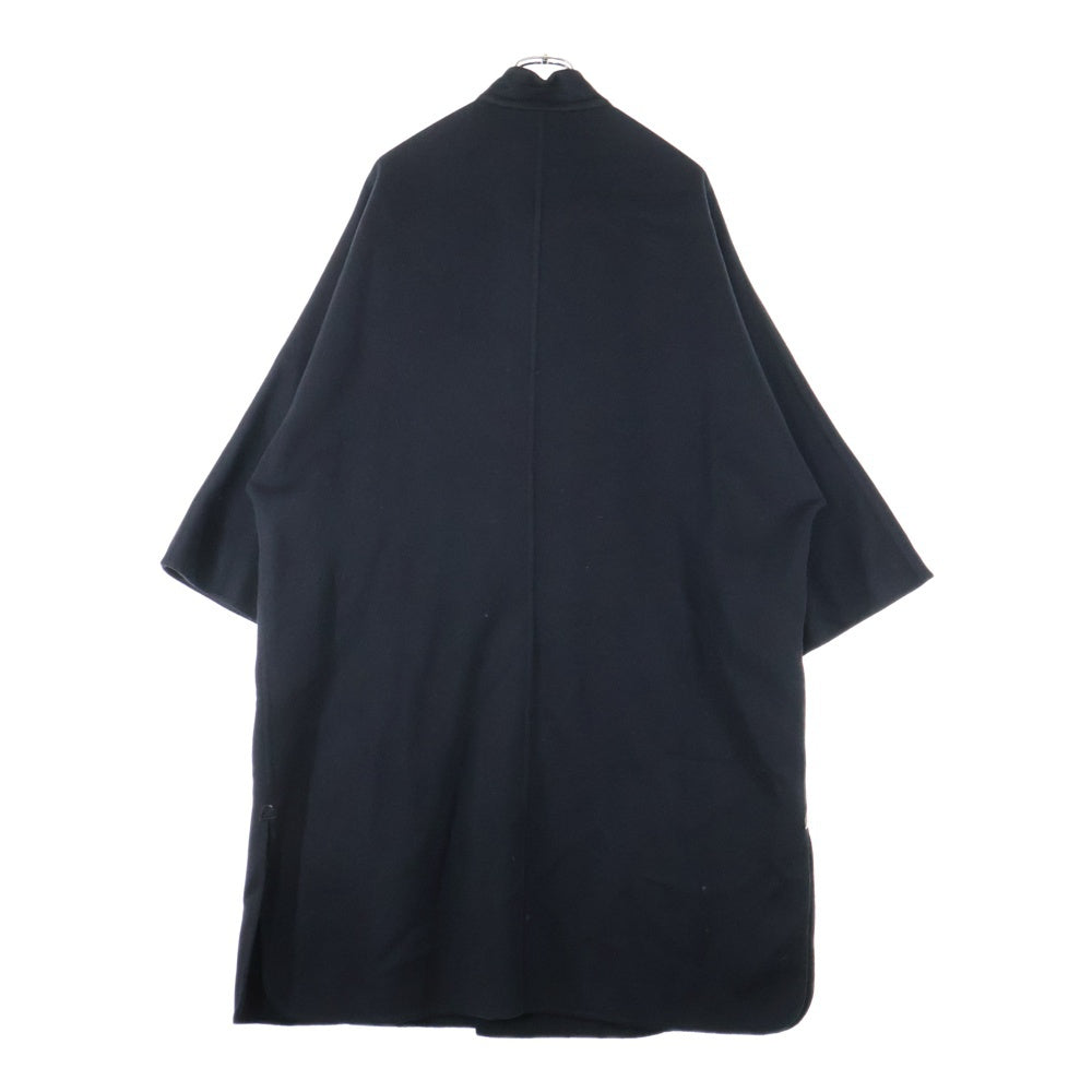 CELINE(セリーヌ) 24AW エディ期 トリオンフボタン カシミヤ スタンドカラー ダブルブレスト チェスター ロングコート ブラック 2M25A6700