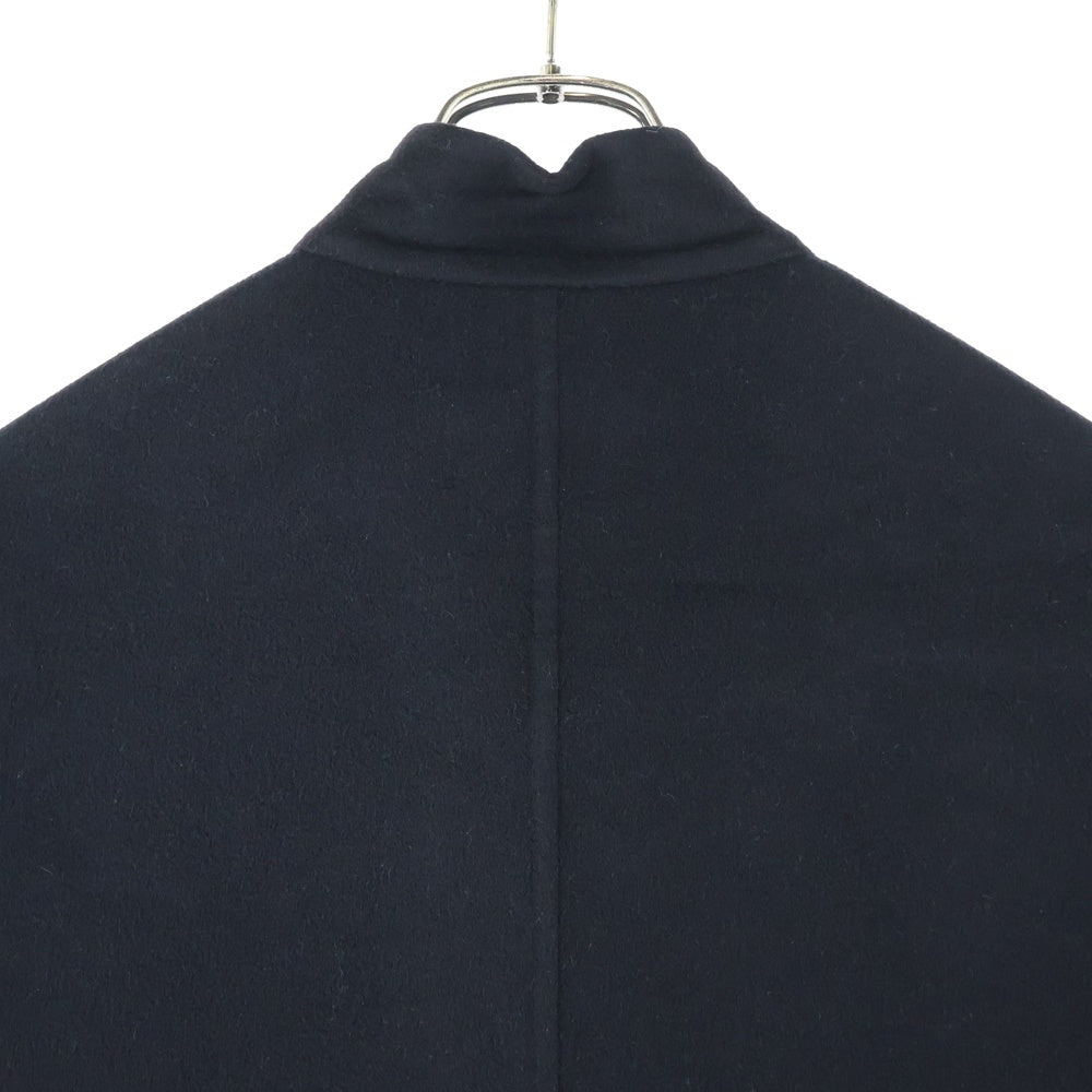 CELINE(セリーヌ) 24AW エディ期 トリオンフボタン カシミヤ スタンドカラー ダブルブレスト チェスター ロングコート ブラック 2M25A6700