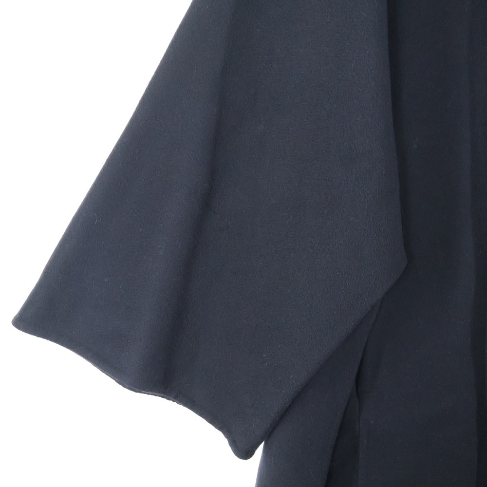 CELINE(セリーヌ) 24AW エディ期 トリオンフボタン カシミヤ スタンドカラー ダブルブレスト チェスター ロングコート ブラック 2M25A6700