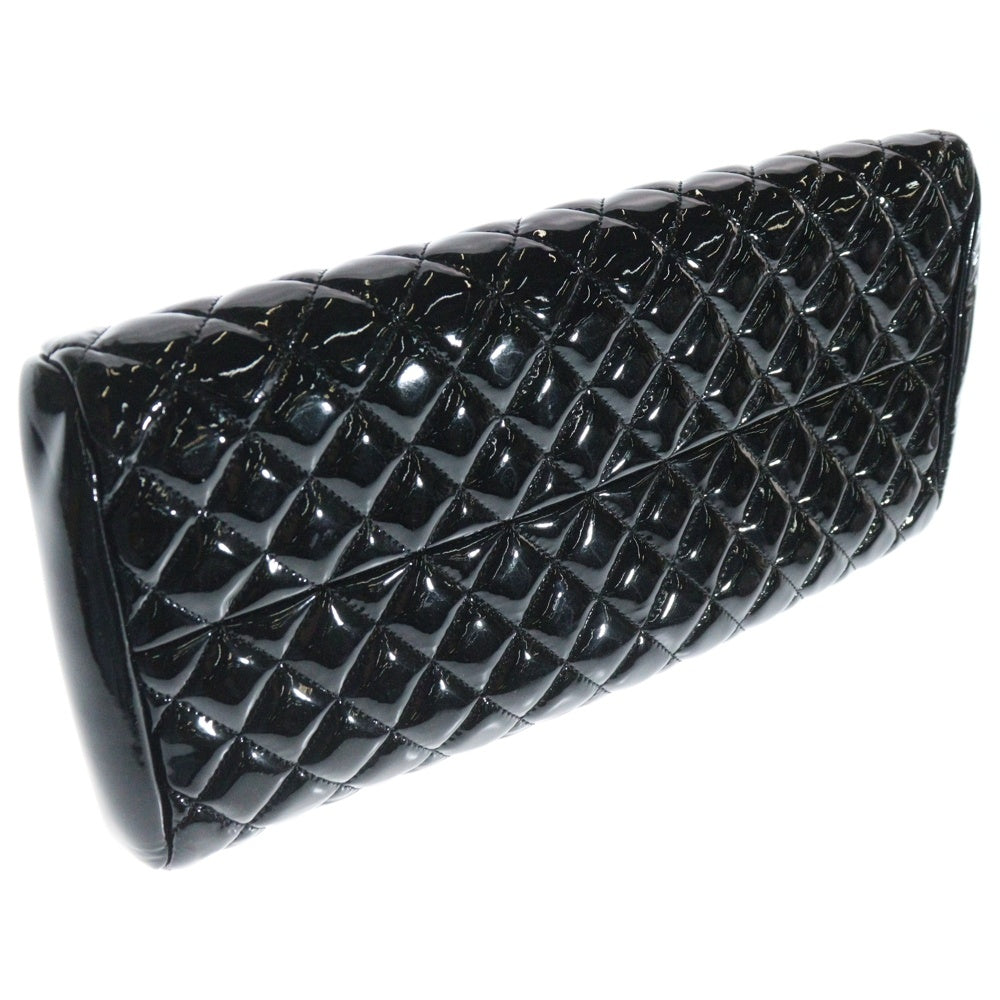 CHANEL(シャネル) マドモアゼル チェーンショルダーバック ハンドバッグ ブラック シルバー金具 パテント レザー