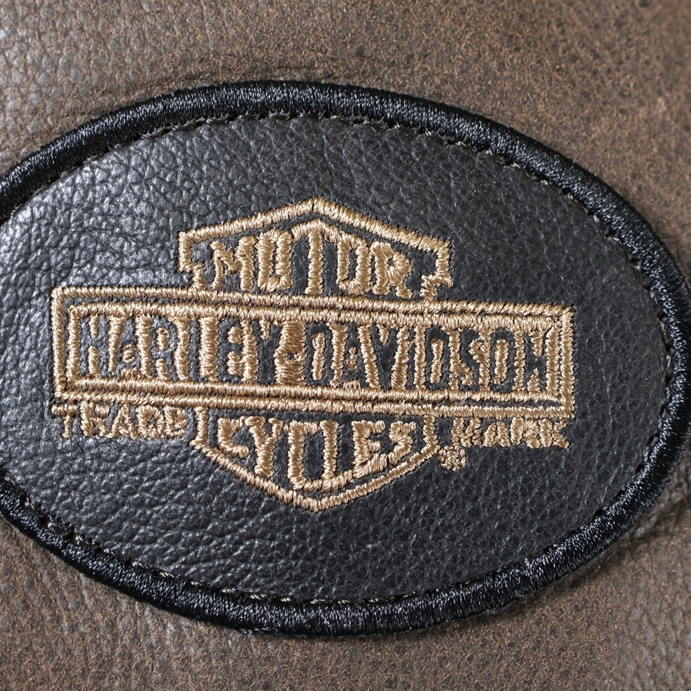 HARLEY DAVIDSON(ハーレーダビッドソン) H-D Triple Vent System トリプル ベント システム バック ワッペンロゴ トロステル レザー バイカー ジャケット ブラック/ブラウン 98053-19VM