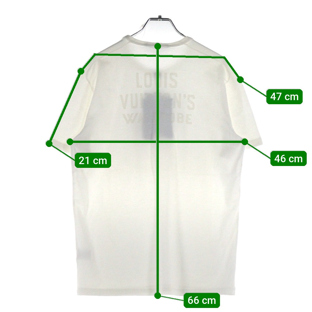 LOUIS VUITTON(ルイヴィトン) WARDROBE ワードローブ バックロゴデザイン 半袖Tシャツ ホワイト