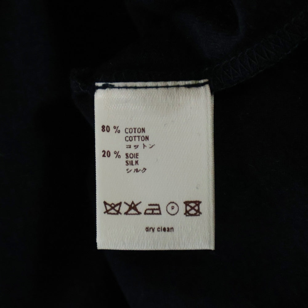 LOUIS VUITTON(ルイヴィトン) 06SS バイカラーノーカラー長袖Tシャツ ブラック×ネイビー RM061M MIJR40JAH
