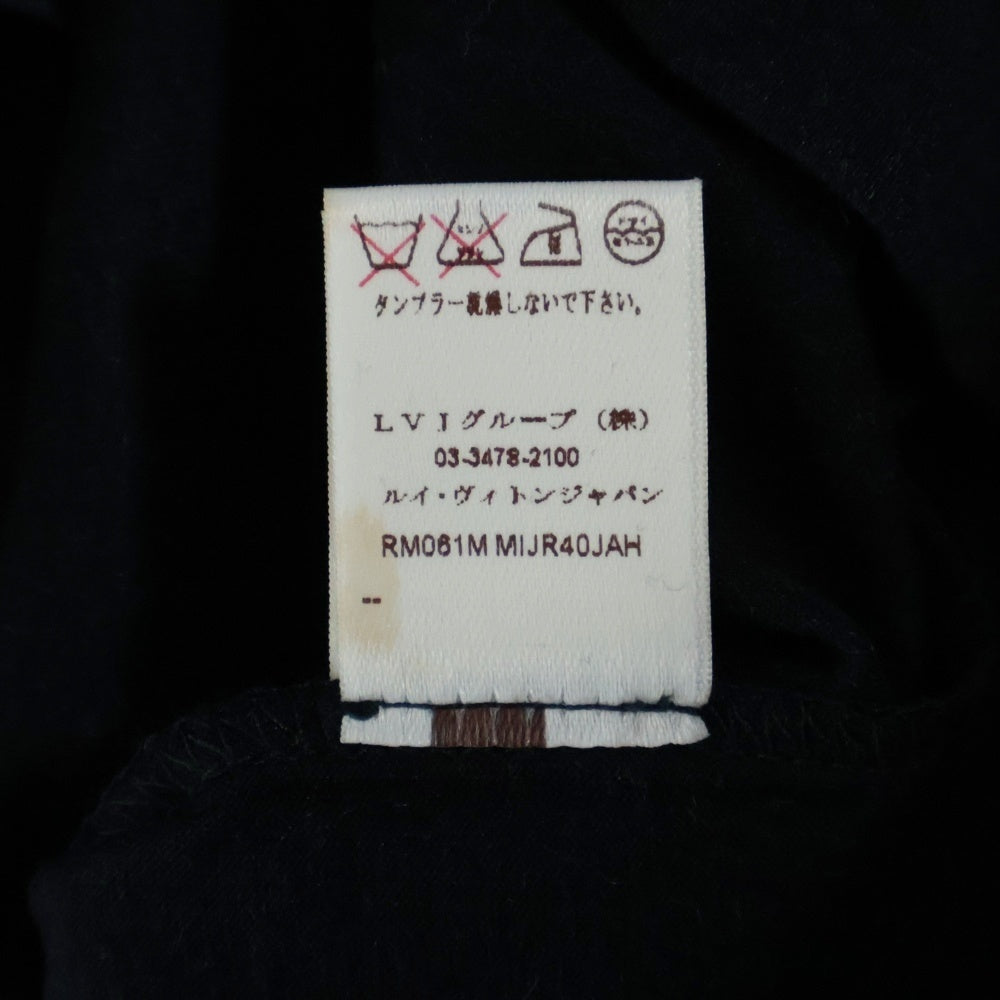 LOUIS VUITTON(ルイヴィトン) 06SS バイカラーノーカラー長袖Tシャツ ブラック×ネイビー RM061M MIJR40JAH