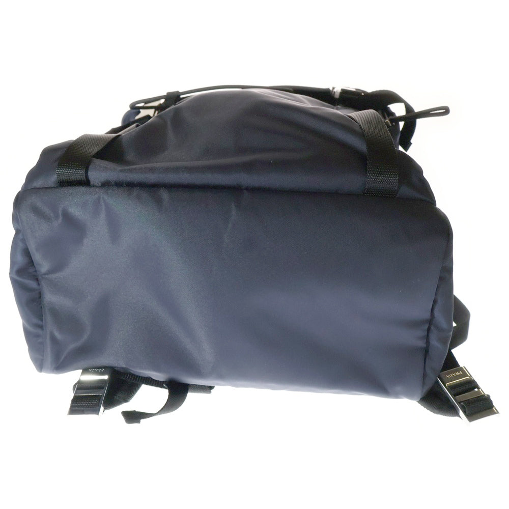 PRADA(プラダ) テスート トライアングルロゴ バックパック リュックサック ナイロン シルバー金具 ネイビー 2VZ062