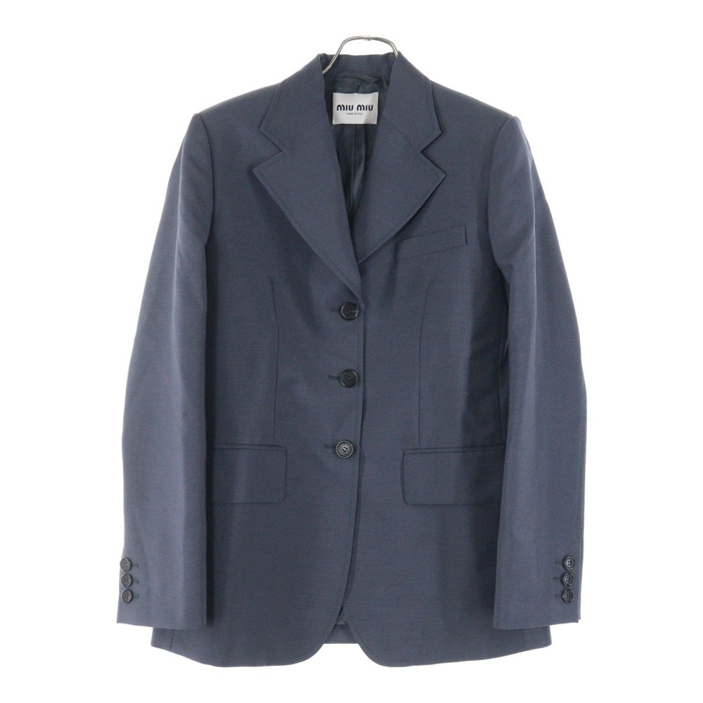 miumiu(ミュウミュウ) シングルブレスト キッドモヘヤ ジャケット