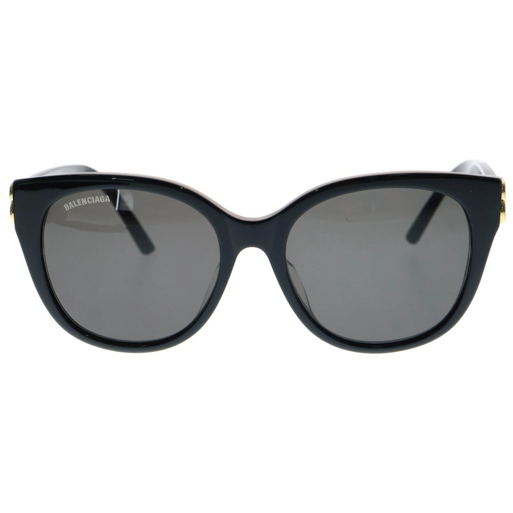 BALENCIAGA(バレンシアガ) BBロゴ ウェリントン サングラス アイウェア ブラック ゴールド金具 BB0103SA
