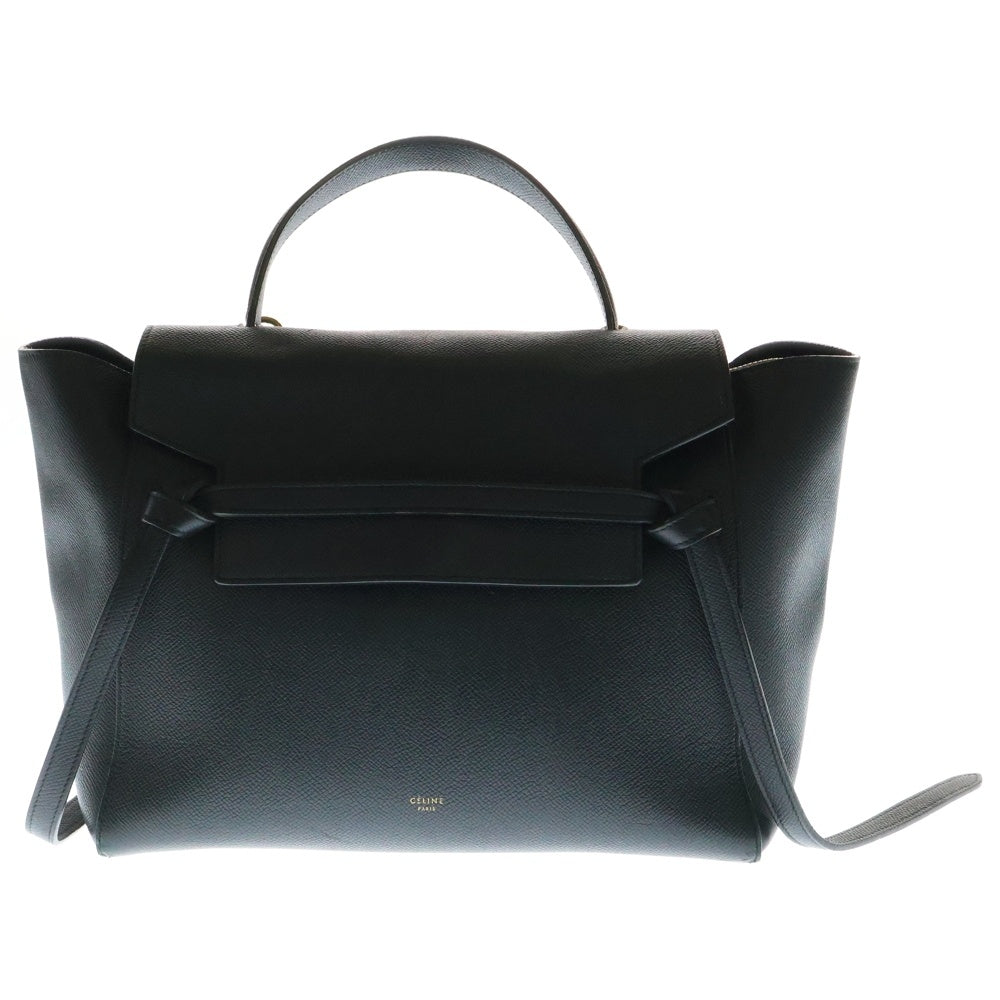 CELINE(セリーヌ) ベルトバッグ 2WAYバッグ ハンドバッグ ショルダーバッグ ブラック ゴールド金具 ミニ レザー