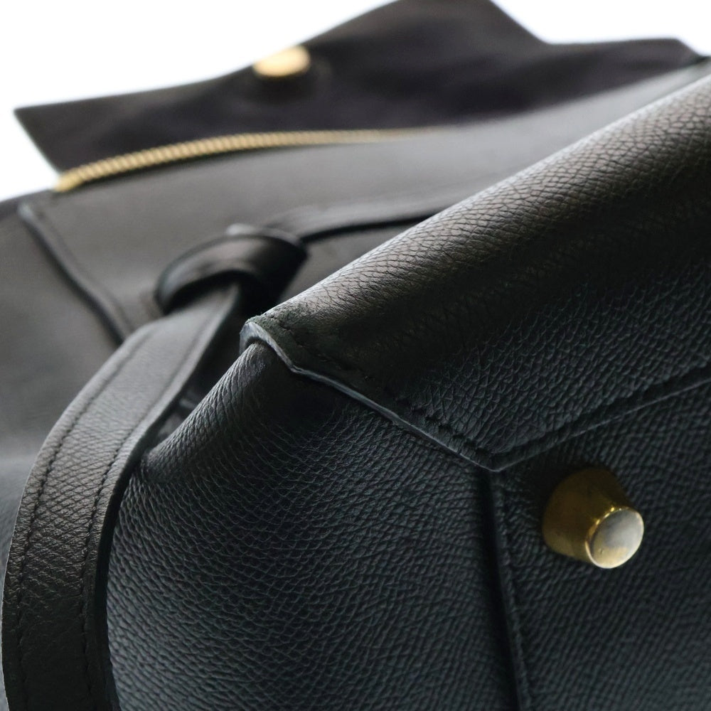 CELINE(セリーヌ) ベルトバッグ 2WAYバッグ ハンドバッグ ショルダーバッグ ブラック ゴールド金具 ミニ レザー