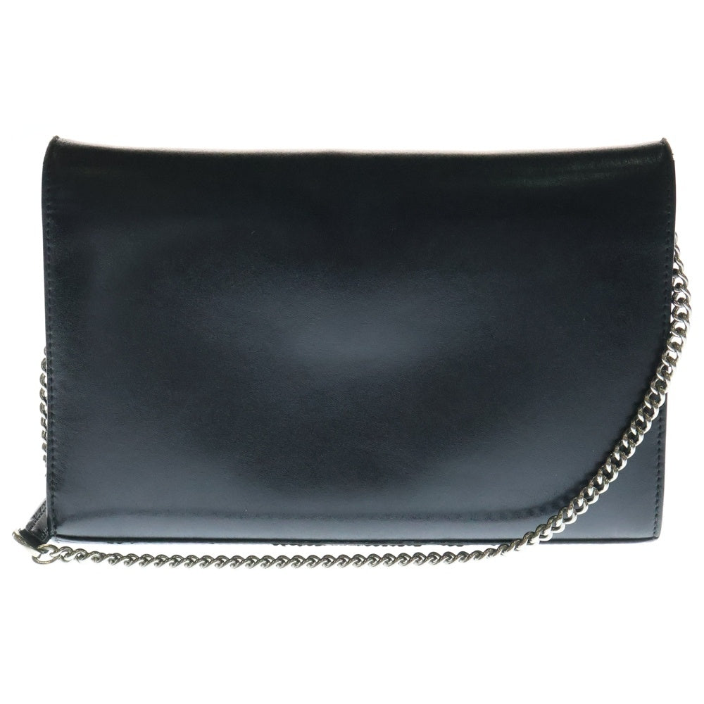 FENDI(フェンディ) キャナイエフ チェーンショルダーバック チェーンウォレット ブラック シルバー金具 レザー