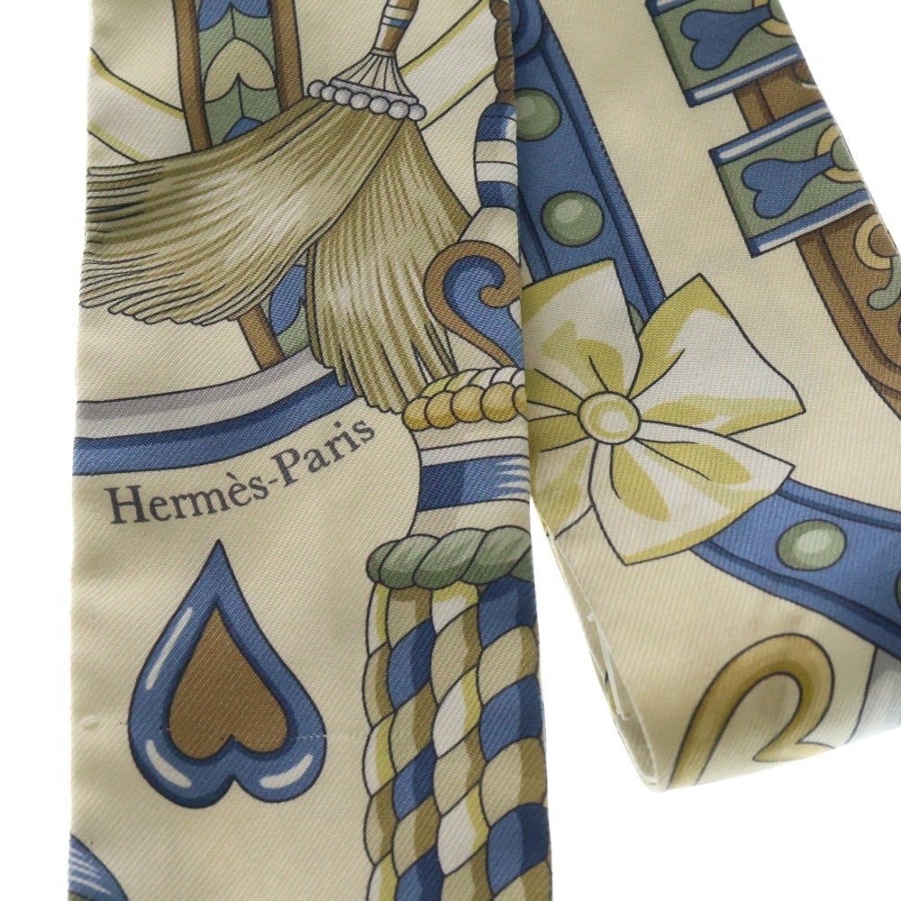 HERMES(エルメス) ツイリー HARNAIS DE COEUR アルネドゥクール スカーフ ベージュ シルク