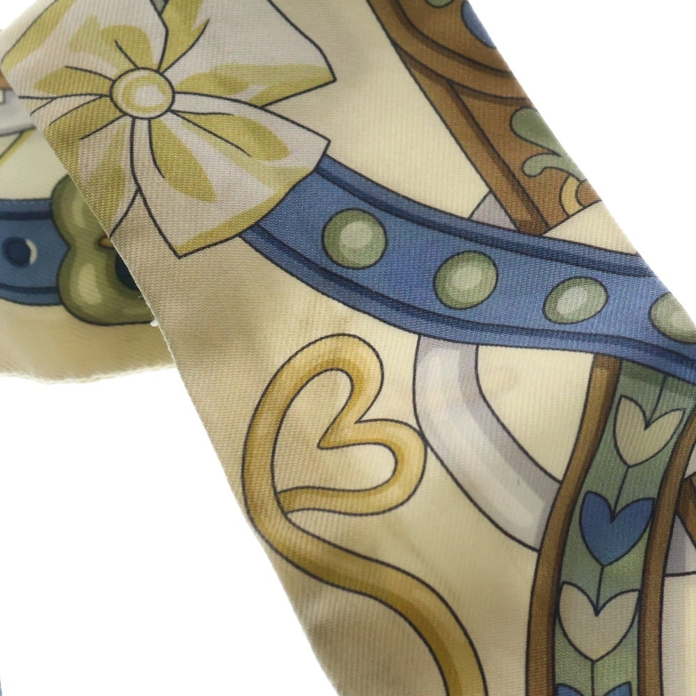 HERMES(エルメス) ツイリー HARNAIS DE COEUR アルネドゥクール スカーフ ベージュ シルク