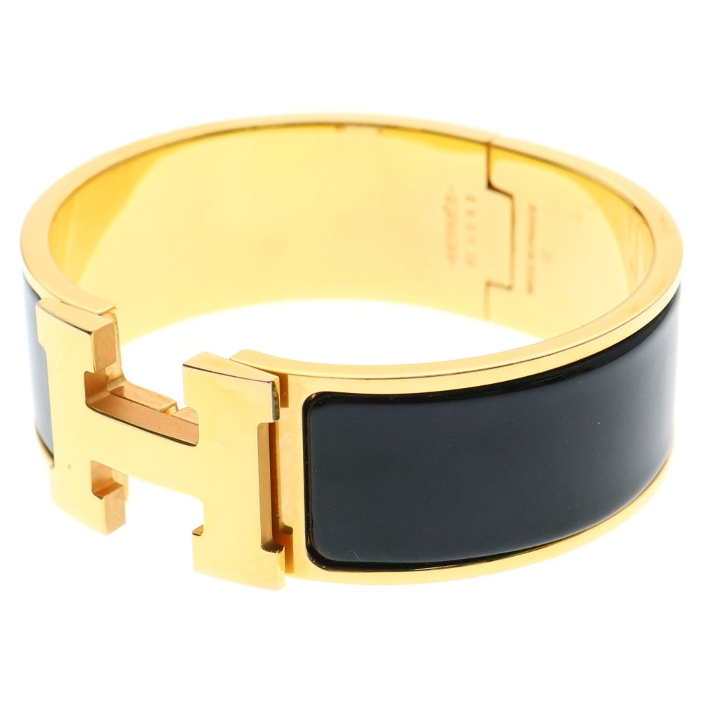 HERMES(エルメス) クリックH バングル ブレスレット ブラック×ゴールド