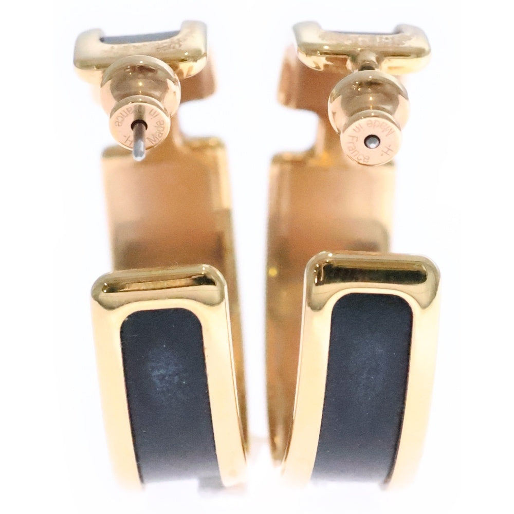 HERMES(エルメス) オランプ ピアス イヤーカフ ブラック×ゴールド