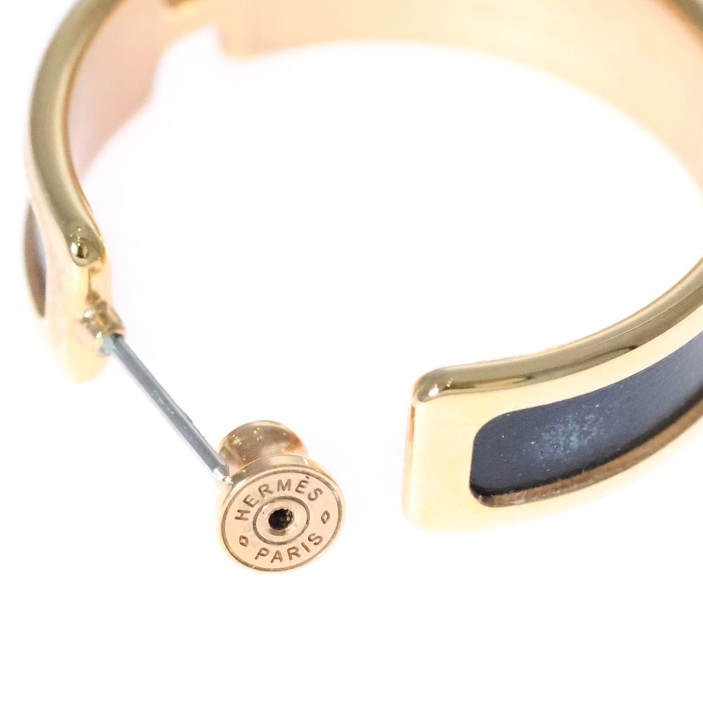 HERMES(エルメス) オランプ ピアス イヤーカフ ブラック×ゴールド