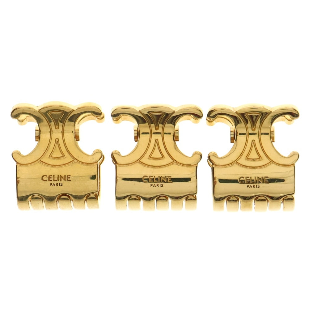 CELINE(セリーヌ) ミニトリオンフクロー ヘアクリップ ヘアアクセ 3点セット ゴールド GP