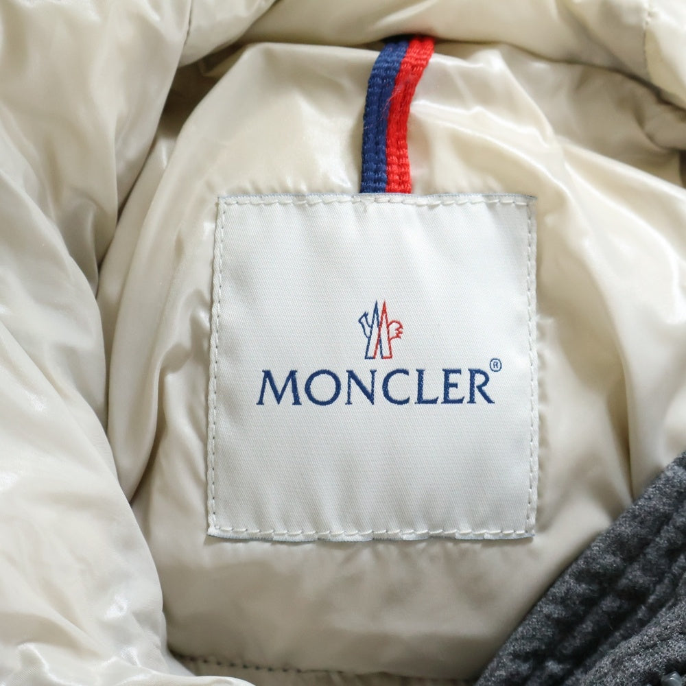 MONCLER(モンクレール) TARN GILET タルン ラクーンファー フーデッド ジップアップ ウール ダウンベスト グレー 020934830296 54039