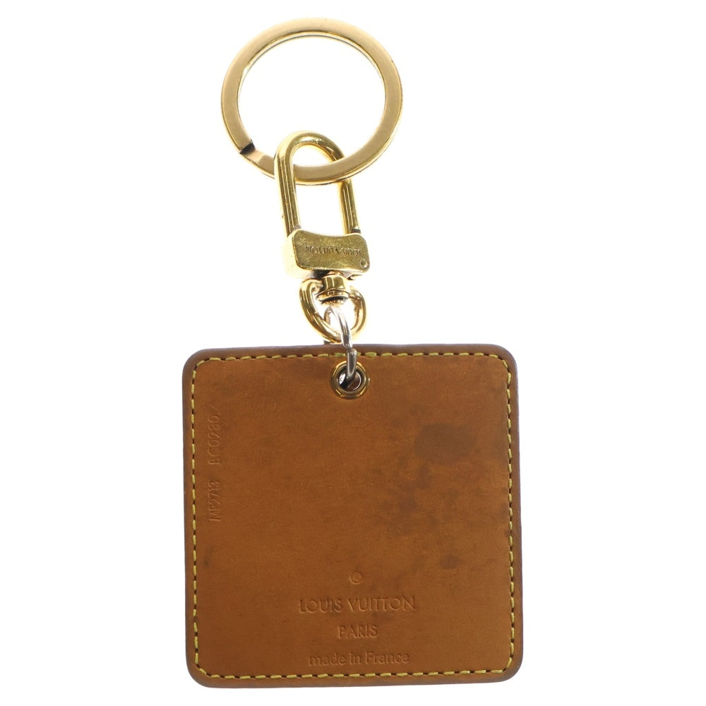 LOUIS VUITTON(ルイヴィトン) モノグラム ポルト クレ ダミエ ジャイアント キーホルダー キーリング バッグチャーム ブラウン ゴールド金具 MP2713